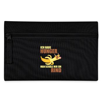 Grillen Griller Grill BBQ Grillsaison Geschenkidee - Federtasche - Schwarz - Vorne