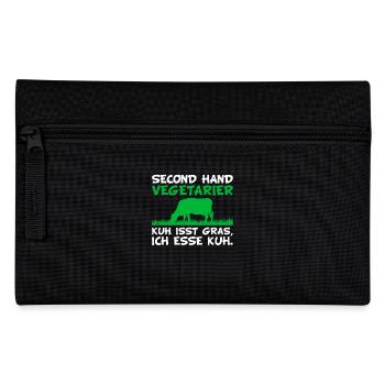 Grillen Griller Grill BBQ Grillsaison Geschenkidee - Federtasche - Schwarz - Vorne