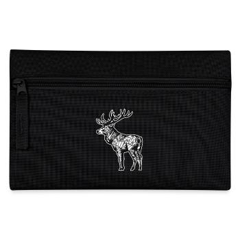 Elk Elk Floral Pattern - Pencil Case - black - Front