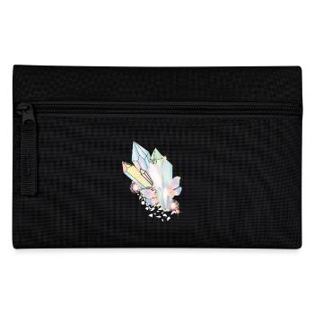 cristaux irisés avec ailes elfiques et étoiles - Trousse - noir - Devant