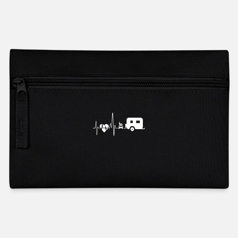 Camping Camping Herzschlag - Federtasche - Schwarz