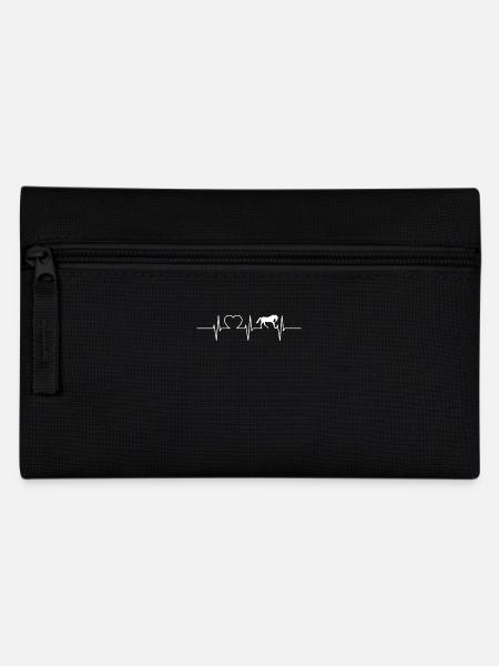 süßes Pferd Geschenk Herzschlag Pferd - Federtasche - Schwarz