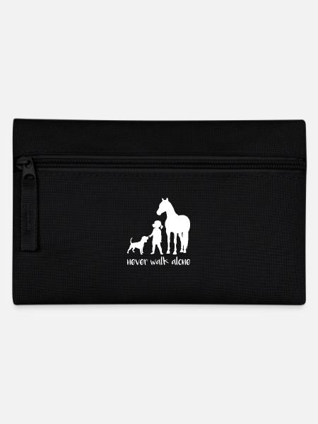 süßes Pferd Geschenk Pferde reiten pony - Federtasche - Schwarz
