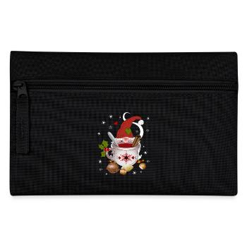 Gnome Dwarf Christmas Fruit Tea Elves Nut - Pencil Case - black - Front