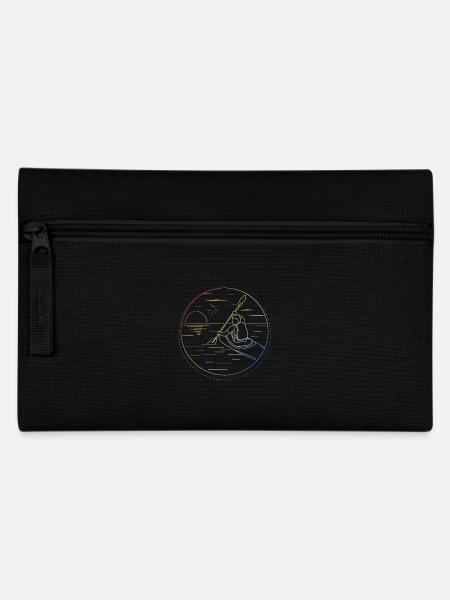 Kanu fahren Design - Federtasche - Schwarz