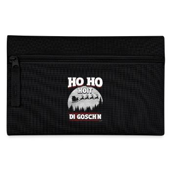 Ho Ho Hoit di Goschn: Frecher Weihnachtswitz - Federtasche - Schwarz - Vorne