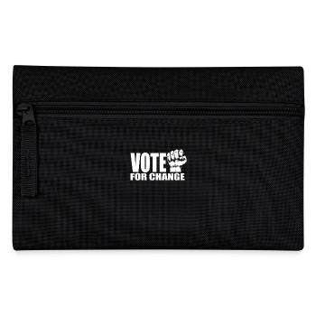 VOTE FOR CHANGE - Wahl 2020, Faust - Abstimmung Geschenk - Federtasche - Schwarz - Vorne