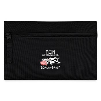 Offizielles Schlafshirt Kuh - Federtasche - Schwarz - Vorne
