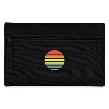 Sunset Retro Kreis Background - Federtasche - Schwarz - Vorne