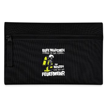 Die besten Mädchen sind bei der Feuerwehr - Federtasche - Schwarz - Vorne