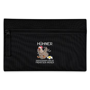 Landwirt Landwirte Huhn Hühner Spruch - Federtasche - Schwarz - Vorne