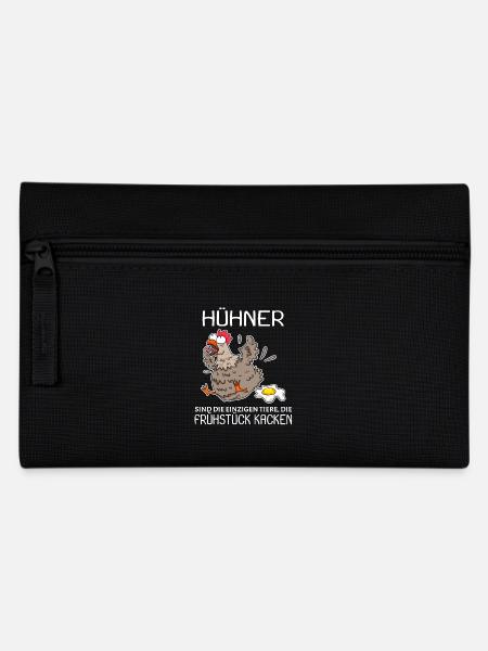Landwirt Landwirte Huhn Hühner Spruch - Federtasche - Schwarz