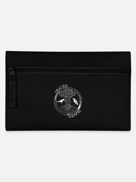 Hugin und Munin – Wächter von Odins Weisheit - Federtasche - Schwarz