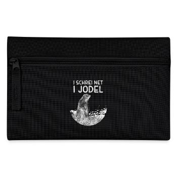 Murmeltiere und Jodeln - Alpen Humor - Federtasche - Schwarz - Vorne