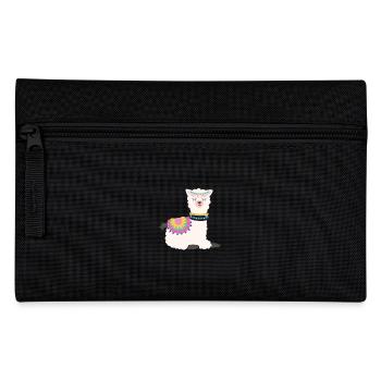 Schlafendes Alpaka - Federtasche - Schwarz - Vorne