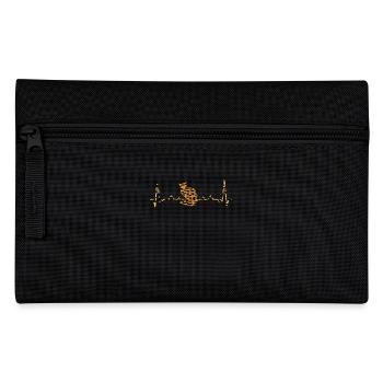 Katzen Heartbeat Leopardenmuster - Federtasche - Schwarz - Vorne