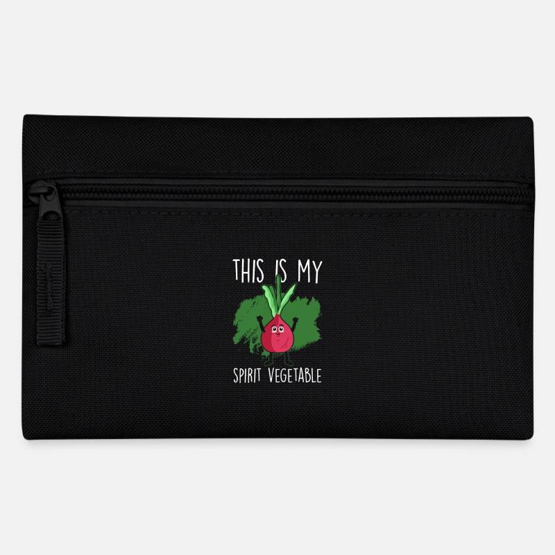 Rote Beete Spruch - Federtasche - Schwarz