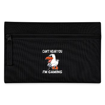 Can´t Hear You I´m Gaming Seemöwe Möwe Geschenk - Federtasche - Schwarz - Vorne