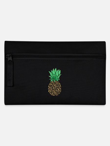 Ananas Design - Federtasche - Schwarz