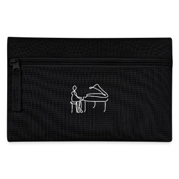 Eleganz und Harmonie Klavierspieler am Klavier - Federtasche - Schwarz - Vorne