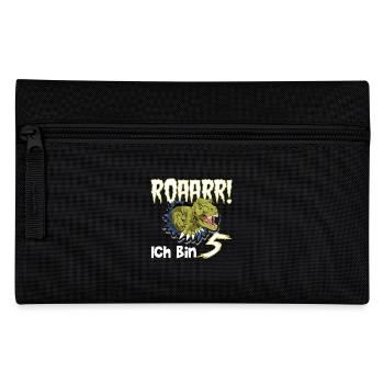 5. Geburtstag 5 Jahre Dino Saurier Dinosaurier - Federtasche - Schwarz - Vorne