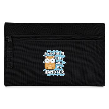 Hamster I'll Be With My Hamster - Pencil Case - black - Front