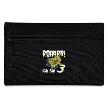 3. Geburtstag 3 Jahre Dino Saurier Dinosaurier - Federtasche - Schwarz - Vorne