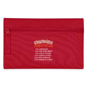 Straßenwärter Arbeitstag - Straßenmeisterei ÖD bl - Federtasche - Rot - Vorne