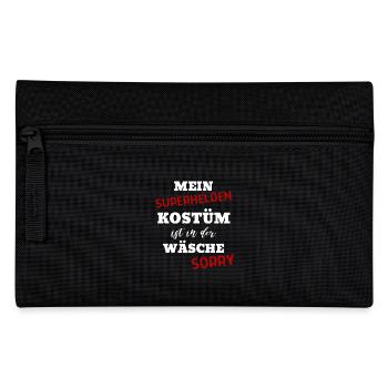 Lustiger Superhelden Spruch Fasching Und Karneval - Federtasche - Schwarz - Vorne