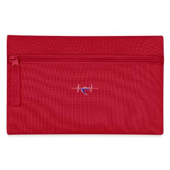 Kroatien Herzschlag EKG Heartbeat Vintage Retro - Federtasche - Rot - Vorne