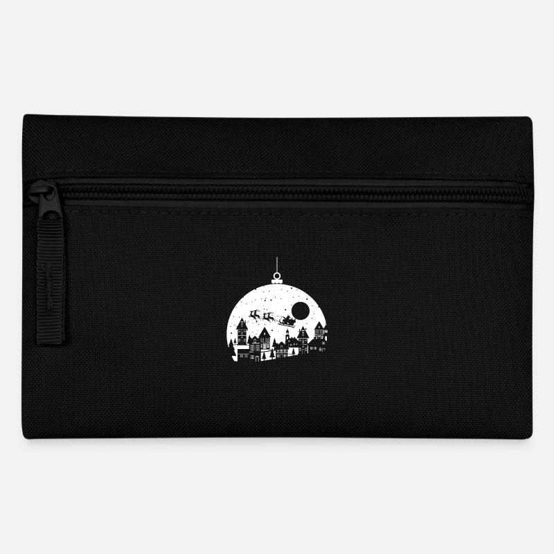 Christbaumkugel - Federtasche - Schwarz