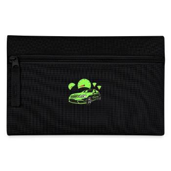 Car Tuning Tacho Auto Automobil Raser PS Rally - Federtasche - Schwarz - Vorne