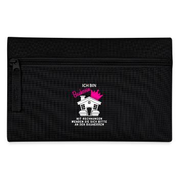 Bauherr Baumeister Hausbau Bauherrin Geschenk - Federtasche - Schwarz - Vorne