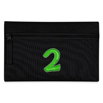 Nummer 2 Grün - Federtasche - Schwarz - Vorne