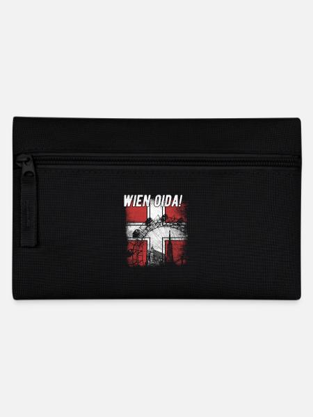 Wien Oida Lokalpatriotismus Und Wiener Humor - Federtasche - Schwarz