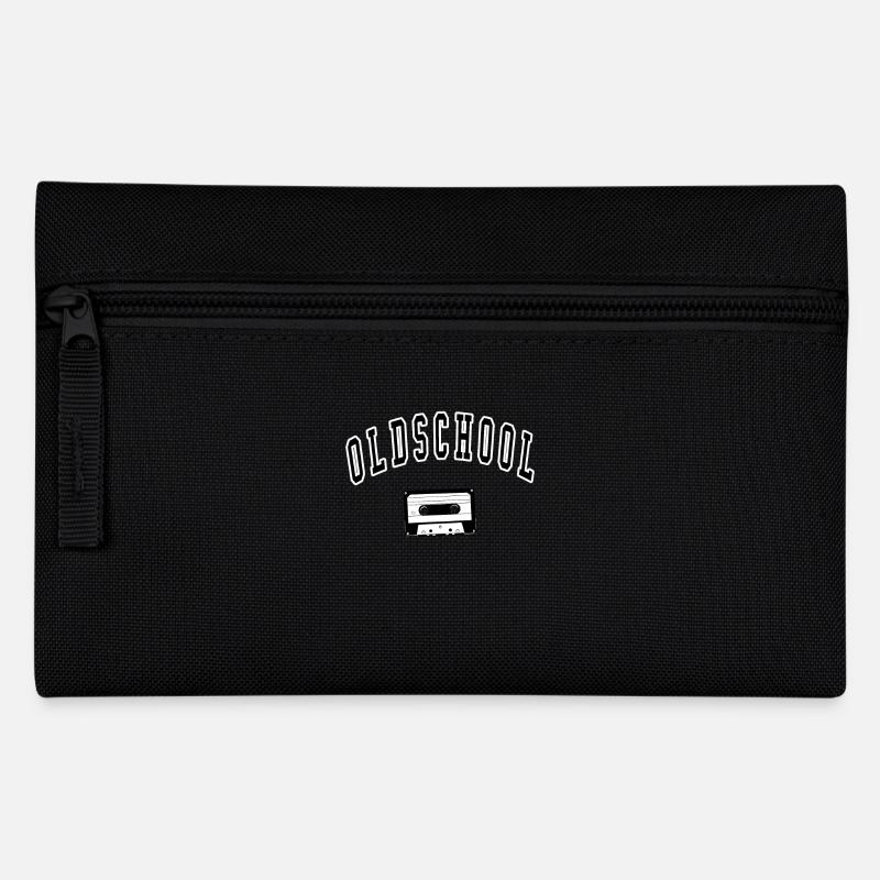 Oldschool Kassette Retro Motiv - Federtasche - Schwarz