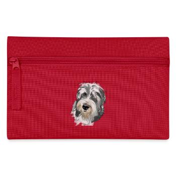Bearded Collie - Federtasche - Rot - Vorne