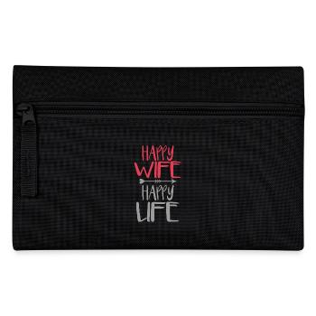 Happy Wife Happy Life - Federtasche - Schwarz - Vorne