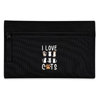 I love cats I love cats - Pencil Case - black - Front