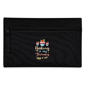 Baking is my therapy - Pencil Case - black - Front