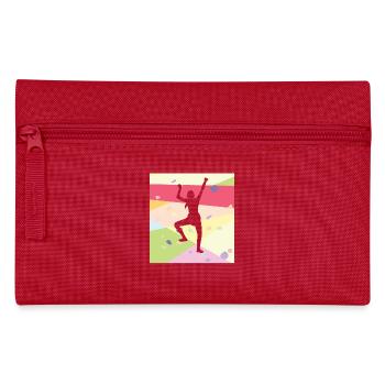 Klettern Kletterer - Federtasche - Rot - Vorne