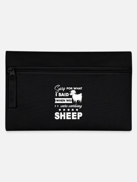 Schafe Lustige Schafe - Federtasche - Schwarz