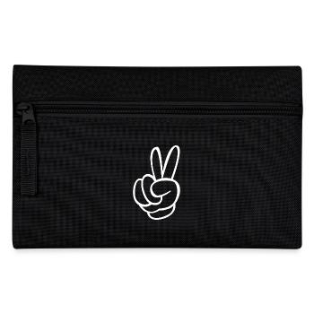 Frieden Freiheit Liebe Peace Zeichen Symbol - Federtasche - Schwarz - Vorne