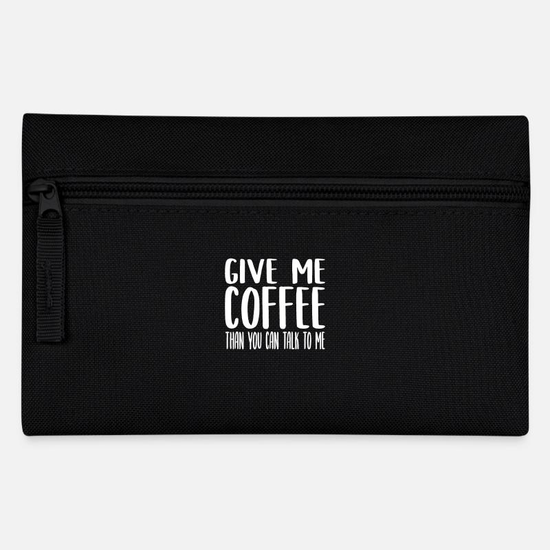 Ich will Kaffee Kaffee Spruch Koffein - Federtasche - Schwarz