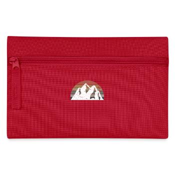 Mountains Retro Sunset Mountain Range Mountain - Pencil Case - red - Front