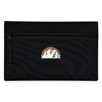 Mountains Retro Sunset Mountain Range Mountain - Pencil Case - black - Front