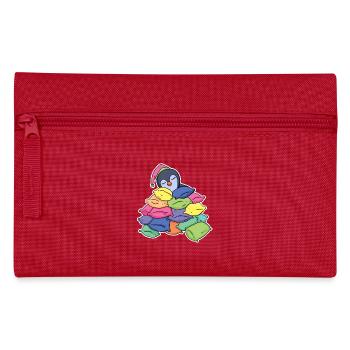Sleeping penguin - Pencil Case - red - Front