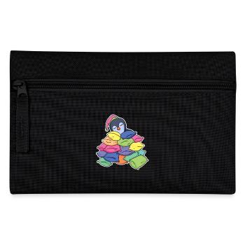 Schlafender Pinguin - Federtasche - Schwarz - Vorne