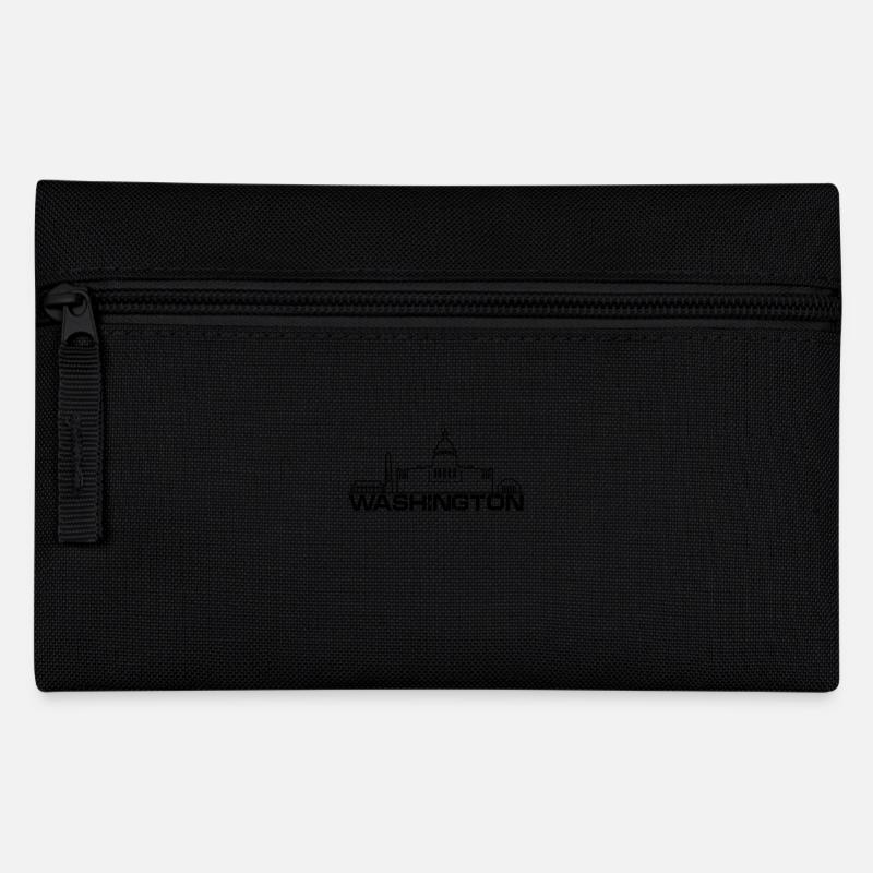 washington - Federtasche - Schwarz