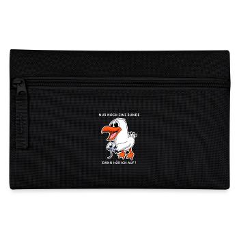 Gamer Geschenk Spruch Noch eine Runde Möwe Nordsee - Federtasche - Schwarz - Vorne